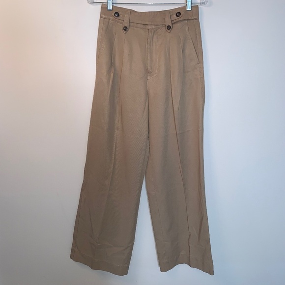Madewell Wide Leg Pants Lyocell Cotton Linen 0 - Picture 1 of 9